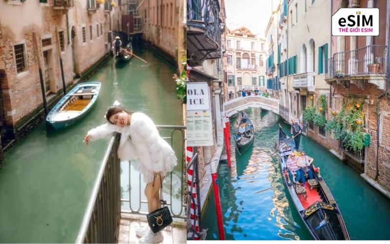 Venice mang lại trải nghiệm Gondola lãng mạn trên dòng kênh huyền thoại.